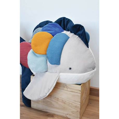 Histoire d'Ours - Peluche Poisson arc-en-ciel XXL - DOUDOU ET COMPAGNIE BLEU 3 - vertbaudet enfant 