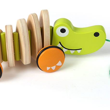 Jouet à tirer Crocodile - HAPE - E0348 - Mixte - Intérieur VERT 3 - vertbaudet enfant 