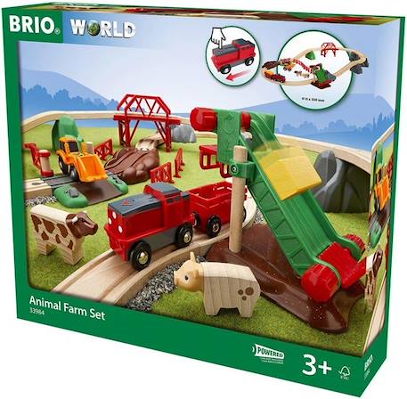 Circuit de la Ferme et Locomotive à pile BRIO - 30 pièces - Pour Enfant MARRON 3 - vertbaudet enfant 