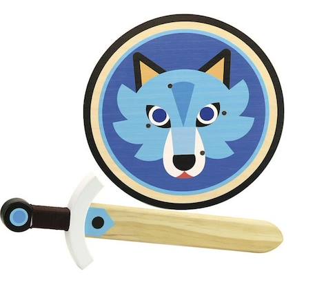 Vilac - Set bouclier et épée Loup BLEU 2 - vertbaudet enfant 