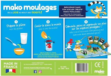 Kit créatif Mako Moulages - Espèces Protégées avec Bioviva Défis Nature - Pour Enfant dès 5 ans - Made in France BLEU 3 - vertbaudet enfant 