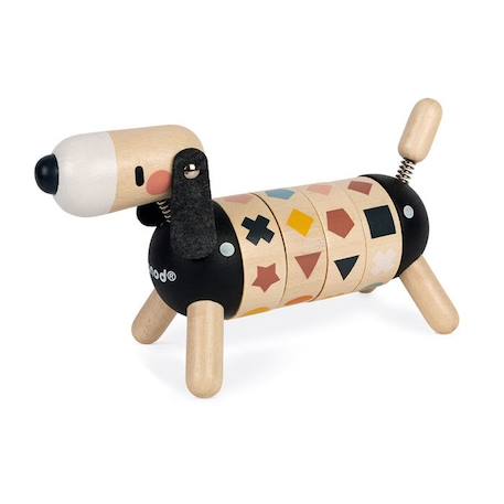 Jouet en bois Janod - Chien des Formes et Couleurs Sweet Cocoon - Dès 2 ans NOIR 3 - vertbaudet enfant 