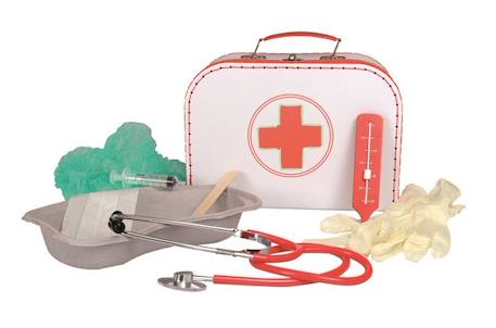 Jouet valise de docteur avec accessoires - EGMONT TOYS - Mixte - Gris - 25x18x8cm GRIS 2 - vertbaudet enfant 