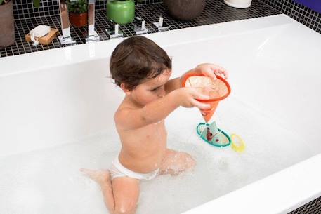 Jouet pour le bain - LILLIPUTIENS - 3 petits bateaux - Mixte - A partir de 6 mois ORANGE 3 - vertbaudet enfant 