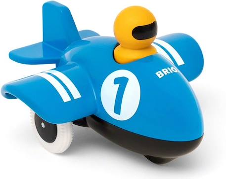 Jouet en bois BRIO - Avion Push & Go - Bleu - Pour enfant de 12 mois et plus BLEU 3 - vertbaudet enfant 