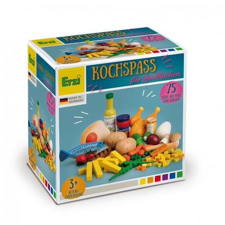 Erzi - Set d'aliments en bois 75 pcs JAUNE 4 - vertbaudet enfant 