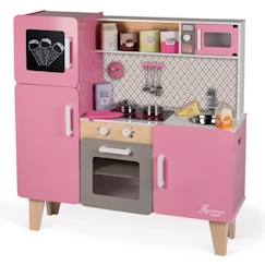 Jouet-Cuisine en bois JANOD Maxi Macaron - Pour enfants dès 3 ans - Accessoires complets et plaque à induction sonore