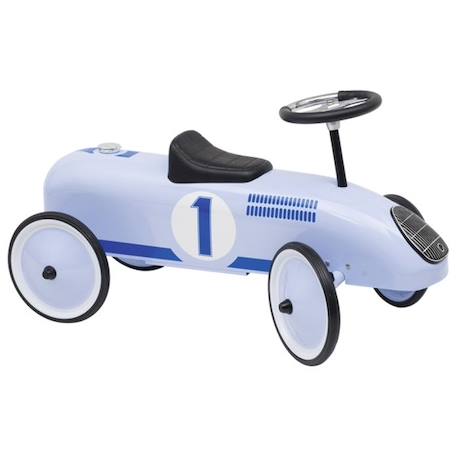 Porteur Voiture Numéro 1 Bleu - GOKI - Jouet Enfant 12 mois et plus - Métal et plastique - 73,5 x 35 x 34,5 cm BLEU 2 - vertbaudet enfant 