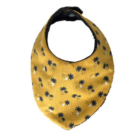 Bavoir bandana palmier pour bébé 3-18 mois - Absorption maximale - 100% coton - Fermeture pression - Lavage à 40° JAUNE 3 - vertbaudet enfant 