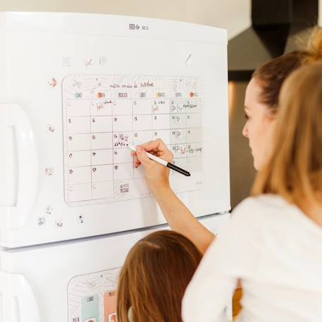 Organisateur familial mensuel - L'Atelier Gigogne - l'indispensable de l'organisation à la maison BLANC 4 - vertbaudet enfant 