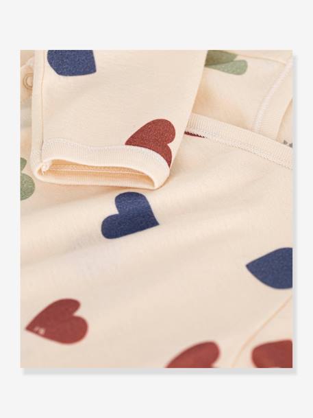 Pyjama cœur bébé en coton PETIT BATEAU beige 3 - vertbaudet enfant 