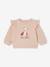 Ensemble bébé sweat et pantalon beige chiné+écru+rose 16 - vertbaudet enfant 