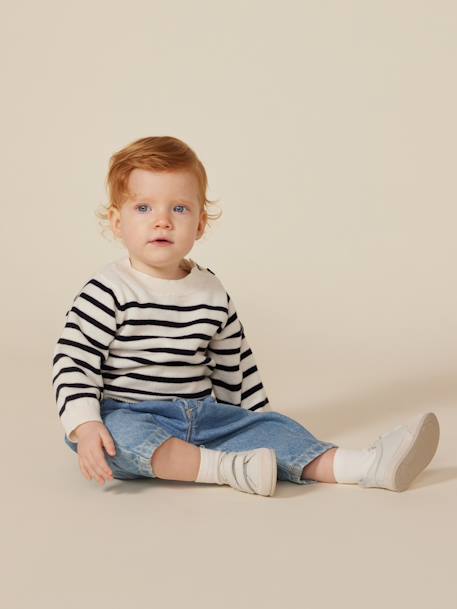 Pull en tricot PETIT BATEAU rayé bleu 5 - vertbaudet enfant 