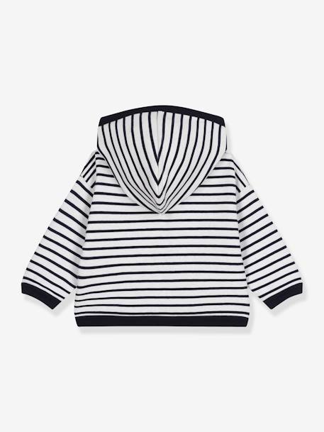 Sweat-shirt à capuche garçon Petit Bateau rayé bleu 3 - vertbaudet enfant 