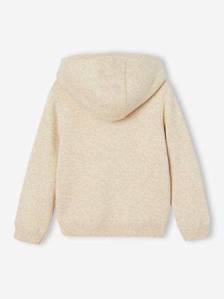 Gilet à capuche doublé sherpa garçon gris chiné 3 - vertbaudet enfant 