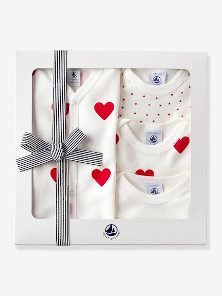 Coffret cadeau coeur naissance PETIT BATEAU rayé bleu 2 - vertbaudet enfant 