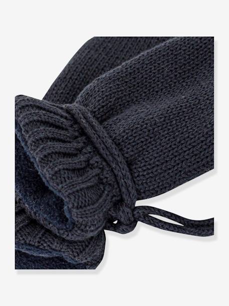 Moufles bébé en tricot doublées en polaire recyclée PETIT BATEAU bleu 2 - vertbaudet enfant 