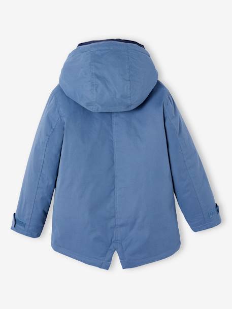 Parka 3 en 1 garçon avec blouson amovible bleu électrique+bleu grisé+kaki+Marine grisé+noix de pécan 13 - vertbaudet enfant 