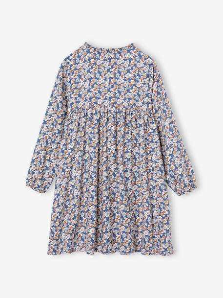 Robe motif all over ouverture boutonnée devant écru+indigo+marine+vanille+vert sauge+vieux rose 8 - vertbaudet enfant 