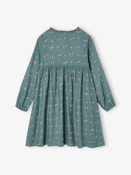 Robe motif all over ouverture boutonnée devant écru+indigo+marine+vanille+vert sauge+vieux rose 17 - vertbaudet enfant 