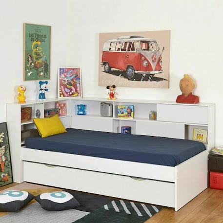 Lit 90x190 cm Play Blanc - AKITEN RETAIL BLANC 4 - vertbaudet enfant 