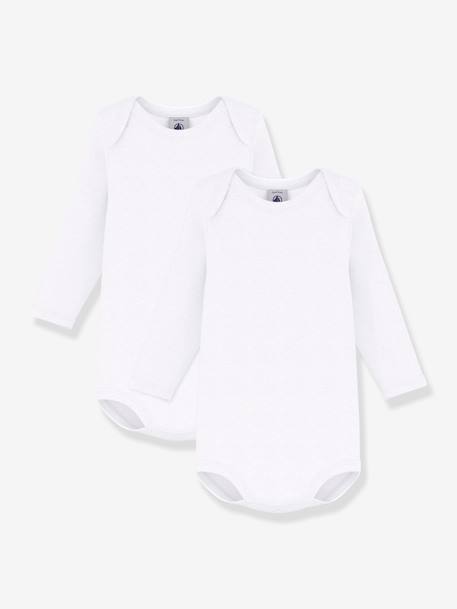 Lot de 2 bodies manches longues PETIT BATEAU blanc 2 - vertbaudet enfant 