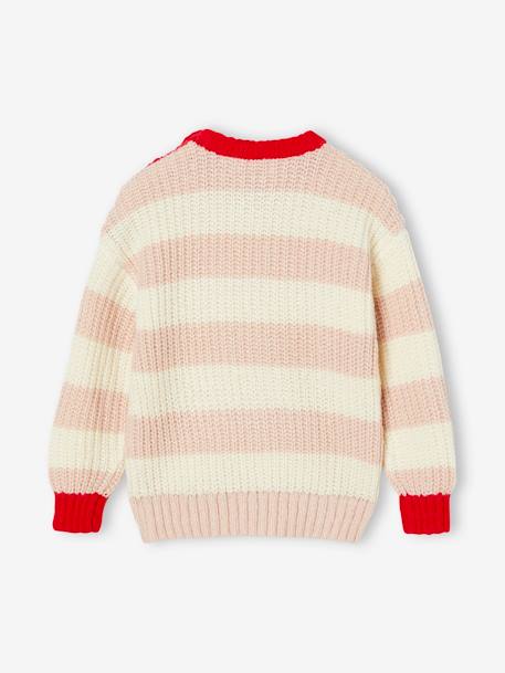 Pull à rayures matchy matchy fille capsule famille rayé rose 2 - vertbaudet enfant 