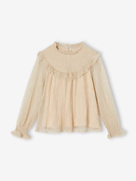 Fille-Blouse à smocks en tulle irisé fille