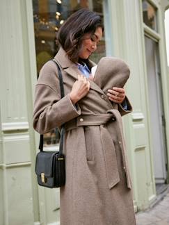 Vêtements de grossesse-Manteau, veste-Manteau en drap de laine évolutif grossesse et post-partum ENVIE DE FRAISE