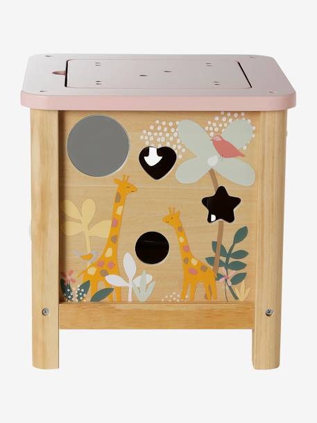 Grand cube d'activités en bois FSC® LOVELY FARM+rose+Savania+Tanzanie 24 - vertbaudet enfant 