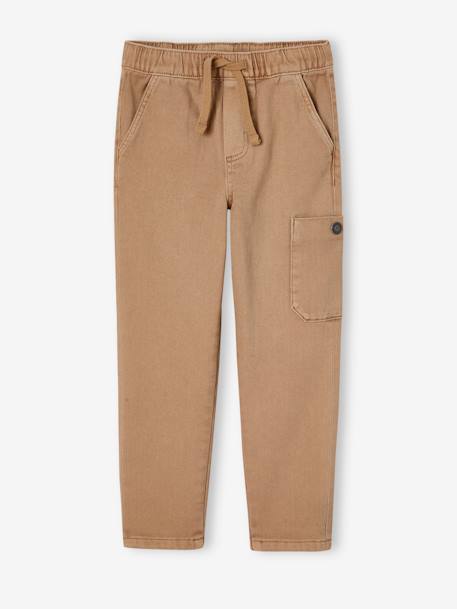 Pantalon cargo couleur garçon bleu pétrole+caramel 6 - vertbaudet enfant 