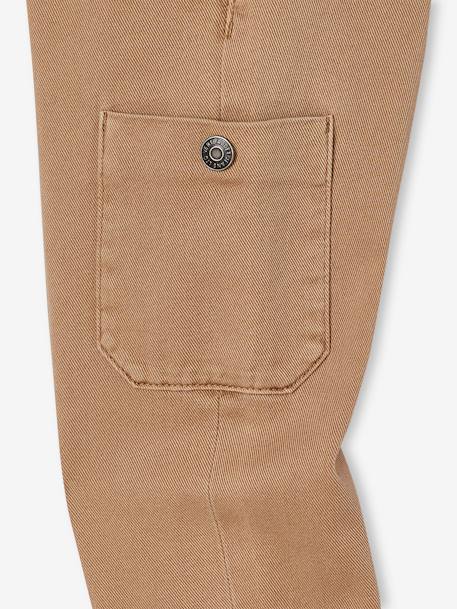 Pantalon cargo couleur garçon bleu pétrole+caramel 9 - vertbaudet enfant 