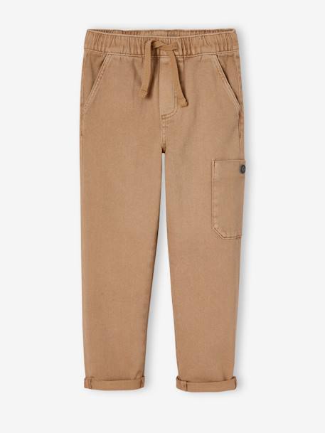 Pantalon cargo couleur garçon bleu pétrole+caramel 5 - vertbaudet enfant 