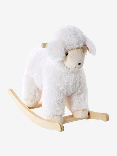 Mouton à bascule en bois FSC® blanc 2 - vertbaudet enfant 