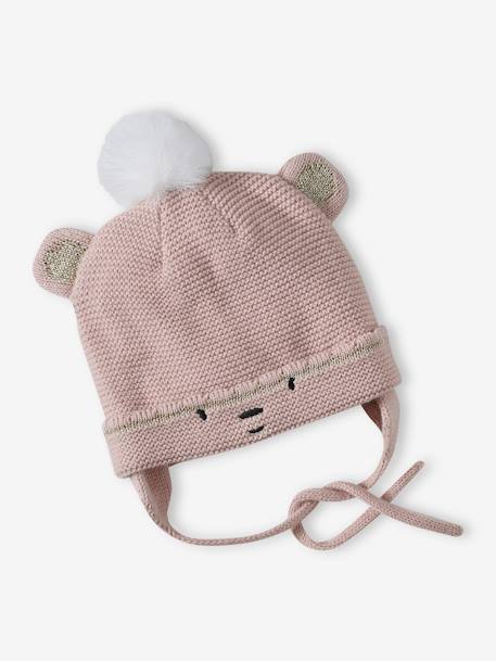 Coffret Noël bébé fille bonnet + snood + moufles rose poudré 5 - vertbaudet enfant 