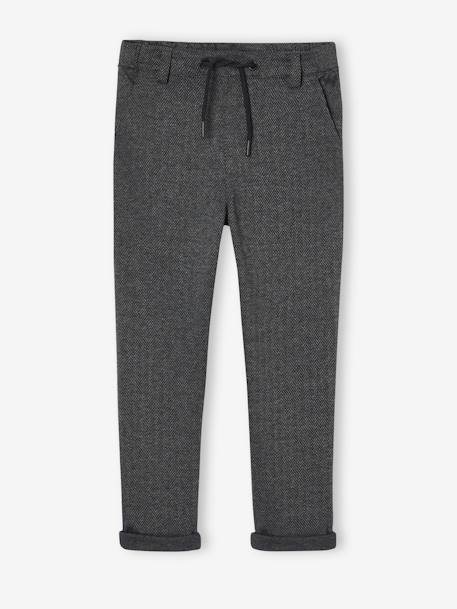 Pantalon à chevrons garçon bleu nuit+gris 4 - vertbaudet enfant 