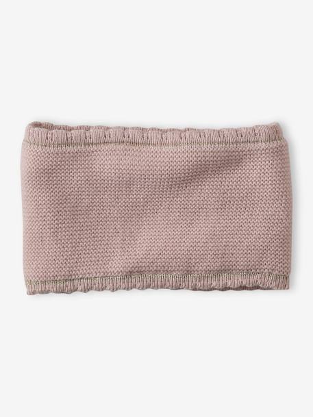 Coffret Noël bébé fille bonnet + snood + moufles rose poudré 6 - vertbaudet enfant 