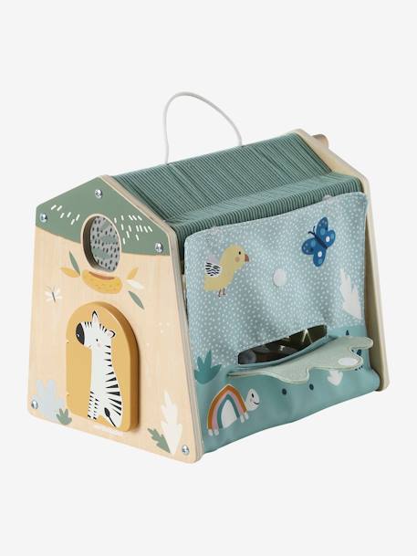 Maison d'activités des animaux Tanzanie en tissu et bois FSC® beige 3 - vertbaudet enfant 