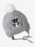 Ensemble bonnet + snood + moufles 'panda' bébé garçon gris chiné 4 - vertbaudet enfant 