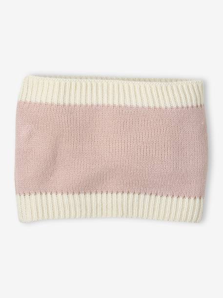 Ensemble bonnet + snood + moufles 'Chatounette' bébé fille rose pâle 4 - vertbaudet enfant 