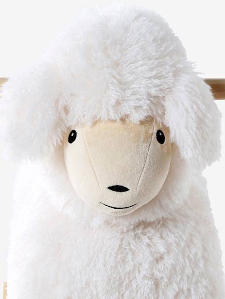 Mouton à bascule en bois FSC® blanc 3 - vertbaudet enfant 