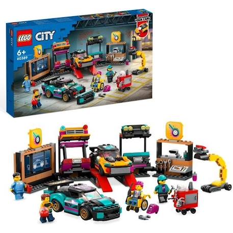 LEGO® City 60389 Le Garage de Customisation, Jouet de Voitures, Atelier et Minifigurines BLANC 1 - vertbaudet enfant 