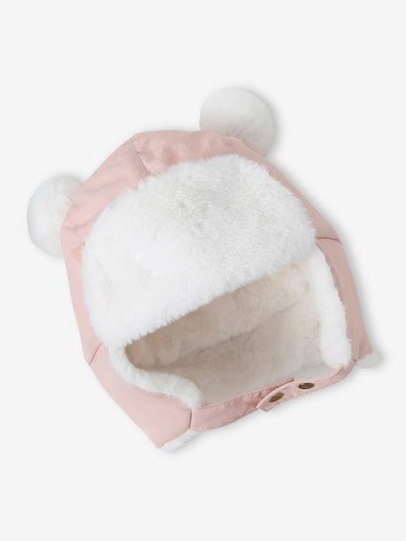 Ensemble chapka + écharpe + moufles bébé rose pâle 2 - vertbaudet enfant 