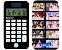 -Calculatrice de poche - Manga - 8 chiffres - Écran solaire - Double alimentation - Compacte