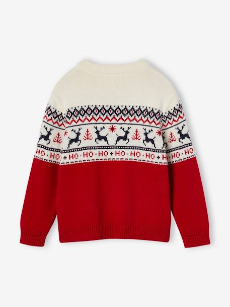 Pull jacquard de Noël enfant capsule famille marine+rouge 6 - vertbaudet enfant 