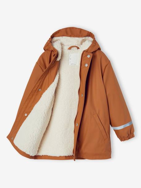 Cire doublé sherpa garçon caramel 2 - vertbaudet enfant 