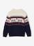 Pull jacquard de Noël enfant capsule famille marine+rouge 2 - vertbaudet enfant 