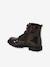 Boots vernies lacées et zippées fille bronze+lot noir+noir 3 - vertbaudet enfant 