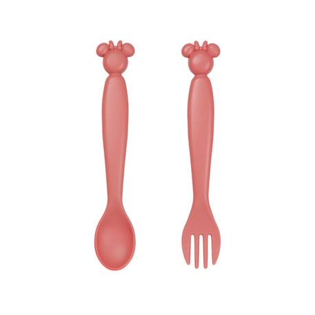 SET DE 2 COUVERTS SILHOUETTE MINNIE ROUGE 1 - vertbaudet enfant 