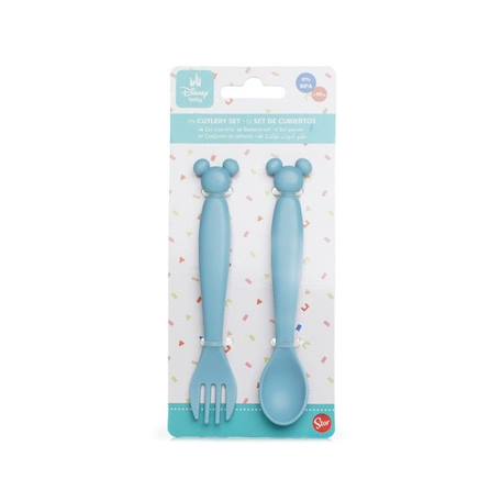 SET DE 2 COUVERTS SILHOUETTE MICKEY BLEU 3 - vertbaudet enfant 